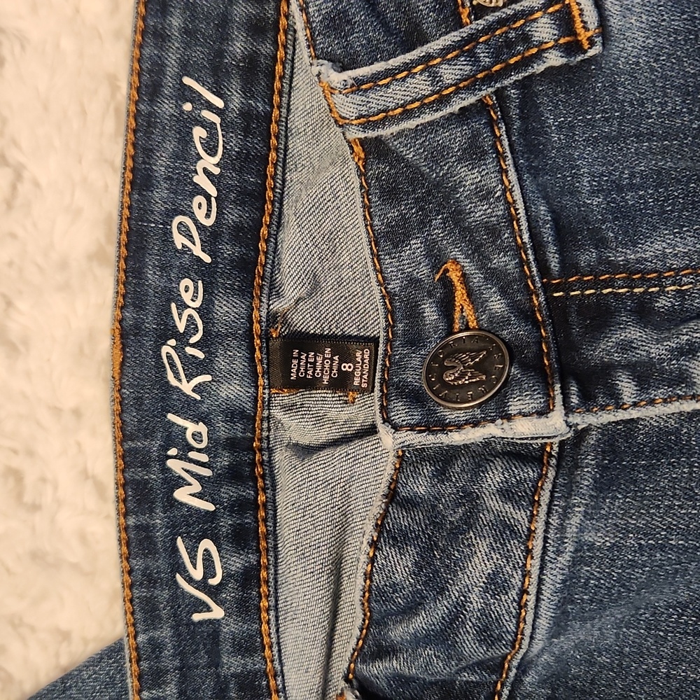 Victoria's Secret Mid Rise Pencil Jean Size 8 Regular - Picture 6 of 8